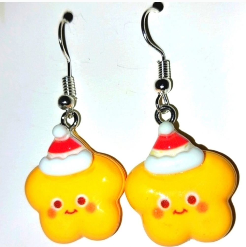 Holiday hand crafted dangle earrings